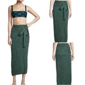 Agua by Agua Bendita Índigo Embellished Embroidered Cotton And Silk